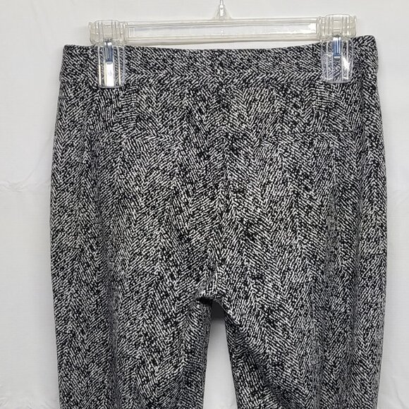 Express Womens Pants Columnist Ankle Size 4 Knit Mid Rise Herringbone Print NWT - Picture 9 of 16